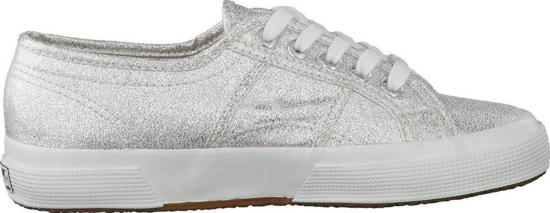 Superga - S001820 - Sportschoenen - Zilver - Stof - Plat - Veters