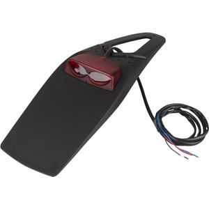 Kentekenplaathouder - Offroad Motorfiets - Zwart - Inclusief Led-Schijnwerper en Remlicht