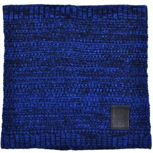 INTER Gebreide sjaal tweekleurig zwart lichtblauw 153076