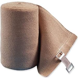 GIMA 34645 Previs - PreviBielastica, Compressie Bi-Elastische Bandages, Sterke Compressie, Maat 7 m x 10 cm, 10 eenheden Individueel verpakt, met Clip