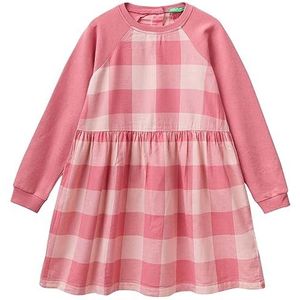 United Colors of Benetton Jurk 4lqhcv021 meisjesjurk (1 stuk), lichtroze fuchsia 905