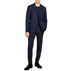 Sisley Pantalon pour homme, Piquet bleu 64 carats, 44
