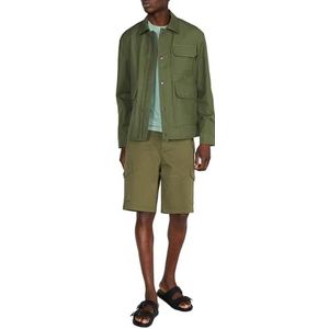 Sisley Mens 22ZMSN021 Jacket, Military Green 35A, 46, legergroen 35a, 46