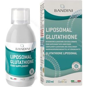Bandini® Liposomaal Glutathion 250ml, 250mg L-Glutathion Setria Gereduceerd en Bioactief door Fermentatie per Dosis, Antioxidant, Anti-veroudering, Gaat Vrije Radicalen Tegen, GMO-vrij, Veganistisch