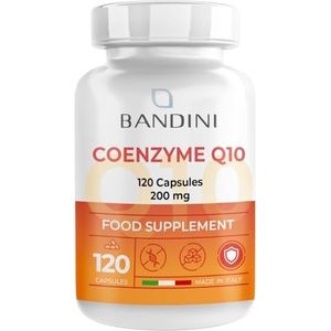 Bandini® Co-enzym Q10 200mg, 120 veganistische capsules (voor 4 maanden) 1 capsule per dag, 100% zuivere Ubiquinone natuurlijk gefermenteerde Coq 10, hoge dosering, GMO-vrij CoQ10