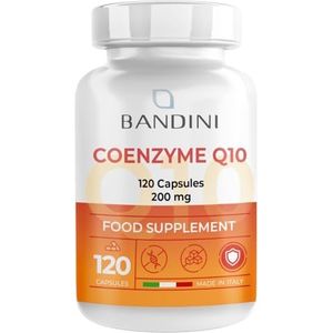 BandiniÂ® Co-enzym Q10 200 mg 120 capsules â€“ Hoge dosering Co Q10 Co-enzym â€“ Hoge biologische beschikbaarheid CoQ10 Ubiquinone - Co-enzym Q 10 beste antioxidant voor de huid en het immuunsysteem