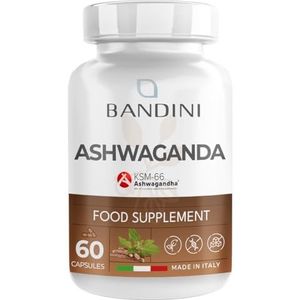 BandiniÂ® Ashwagandha KSM-66Â® 100% veganistisch (60 capsules) - premium kwaliteit KSM-66 Pura - natuurlijke poedersupplement Withania Somnifera (ginseng indianen) - Ayurvedisch middel tegen stress,