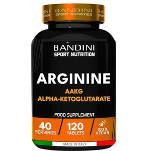 Bandini® AAKG Arginine Alpha-Ketoglutaraat in een 2:1-120 Verhouding 100% Veganistische Tabletten (1000mg per tablet)- L-Arginin Alpha Ketoglutaraat Supplement voor Atleten voor Krachtige Pre Workout