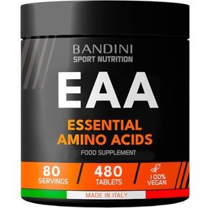 Bandini® EAA essentiële aminozuren 480 TABLETTEN - met 9 intra-aminozuren voor en na de training - Voedingssupplement voor sport - essentiële aminozuren - essentieel, veganistisch en suikervrij