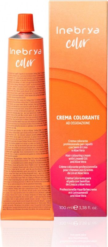 Inebrya Permanente haarkleurcrème met lijnzaad en aloë vera 100 ml (- 7.9 giandija-chocolade)