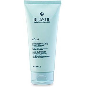Rilastil Aqua Zachte en romige gezichtsreiniger met hydraterende, balancerende en verzachtende werking voor alle huidtypes, 200 ml