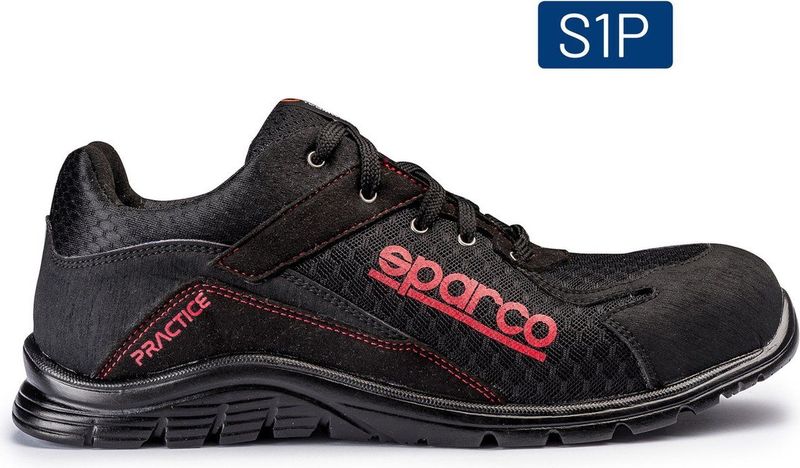 Sparco - Practice Nigel S1P - Laag - Zwart - Ademend 3D-Gaas - Duurzaam