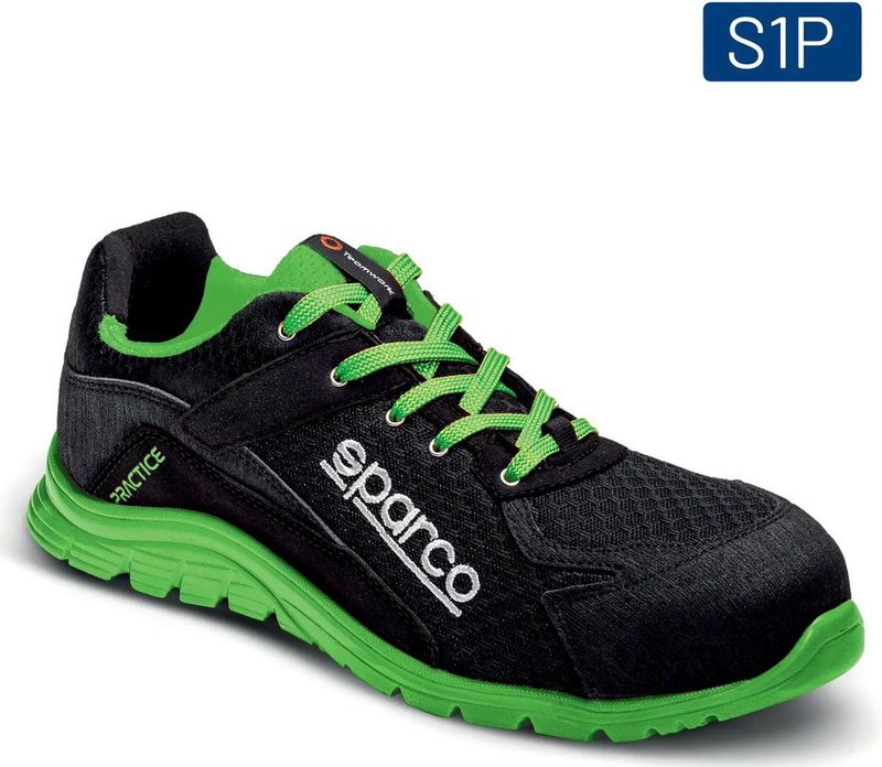 Sparco - Practice Keke S1P Laag - Werkschoenen - Zwart - Ademend Materiaal
