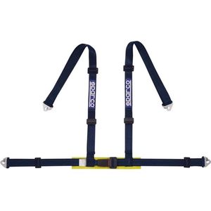 Sparco - 4-Punts SportGordel - Zwart - Incl. Bekkenbeschermer - ECE E-Keur