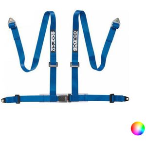 Sparco - 4-Punts Sportgordel - Zwart - Incl. Bekkenbeschermer - Incl. Schroefbevestiging - ECE E-Keur