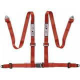 Sparco - 4-Punts SportGordel - Rood - Incl. Bekkenbeschermer - ECE E-Keur