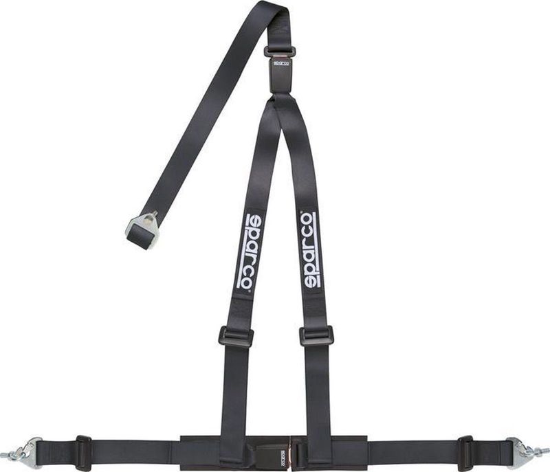 Sparco - 3-Punts SportGordel - Zwart - Incl. Bekkenbeschermer - ECE E-Keur