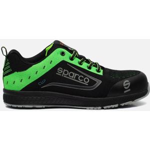 Sparco Lichtgewicht Werkschoenen Cup S1P Adelaide Zwart/Groen Maat 46