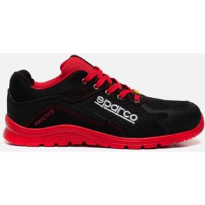 Sparco Lichtgewicht Werkschoenen Practice S1P Jacques Zwart/Rood Maat 37