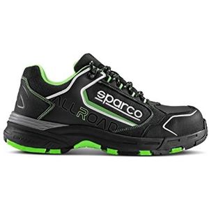 Sparco Teamwork Werkveiligheidsschoen – lage werkschoen voor dames en heren – allround – S3 SRC, zwart, 47 EU