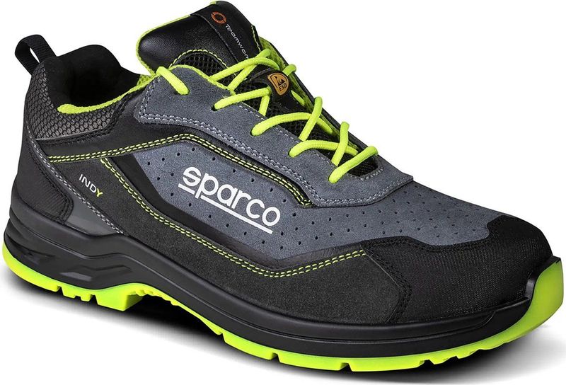 Sparco INDY TEXAS – Veiligheidsschoen S1PS met FlexGrip+ zool en ademend suède