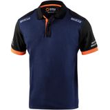 Sparco - TOLEDO - Technische Polo - Blauw Oranje - Met Reflecterende Details