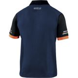Sparco - TOLEDO - Technische Polo - Blauw Oranje - Met Reflecterende Details
