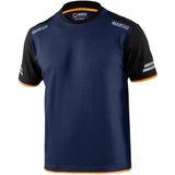 Sparco TUCSON T-shirt Zwart-Oranje – Technisch Werkshirt met Reflecterende Details