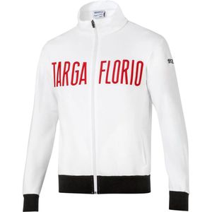 Sparco 013042TFBI0XS sweatshirt, ritssluiting, Targa Florio, maat XS, wit