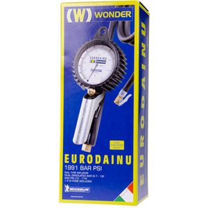 Rema Tip Top Bandenvulmeter Eurodainu 0.7-12 bar 10-170 PSI met 1.5 meter slang