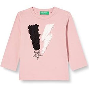 United Colors of Benetton T-shirt voor meisjes, Roze 223, 9 Maanden