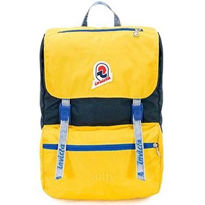 Invicta Rugzak – JOLLY VINTAGE – tweekleurig – laptoptas 13 inch – reizen & tempo Libero – ICONA – 18 liter, geel/blauw, Taglia unica, rugtas