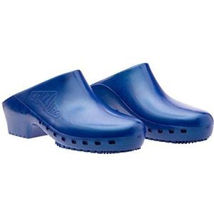 Calzuro - Klassieke sanitaire schoenen S met gaten aan de zijkant, CE professionele kwaliteit 35-36 metallic blauw