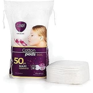 Clendy - Maxi make-up reinigingsschijven - 1 verpakking van 50 stuks