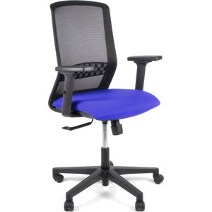 Linea Fabbrica Linea bureaustoel Tekna 01 zwart/blauw met 2D armleuning - meerkleurig LF-2011403