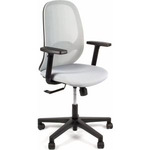 Linea bureaustoel Grace 01 zwart-grijs met armleuning - LF-1090221