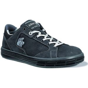 u_power veiligheidsschoen EN 20345 S3 SRC King Gr. Nubuck leer aluminium neus zwart grijs, zwart, 37 EU