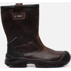 U-power - Alaska - Veiligheidsschoenen - Zwart - Pull-upleer - Antislip