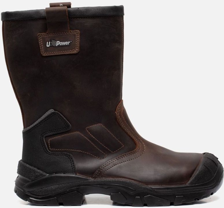 U-power - Alaska - Veiligheidsschoenen - Zwart - Pull-upleer - Antislip