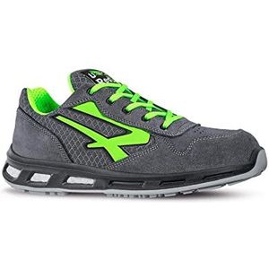 U-Power Red Lion Point, uniseks veiligheidsschoenen, lichtgewicht, flexibele, anti-lek lederen sneakers, met Infinergy-inzetstuk, met aluminium neuskappen - Grey & Green 42