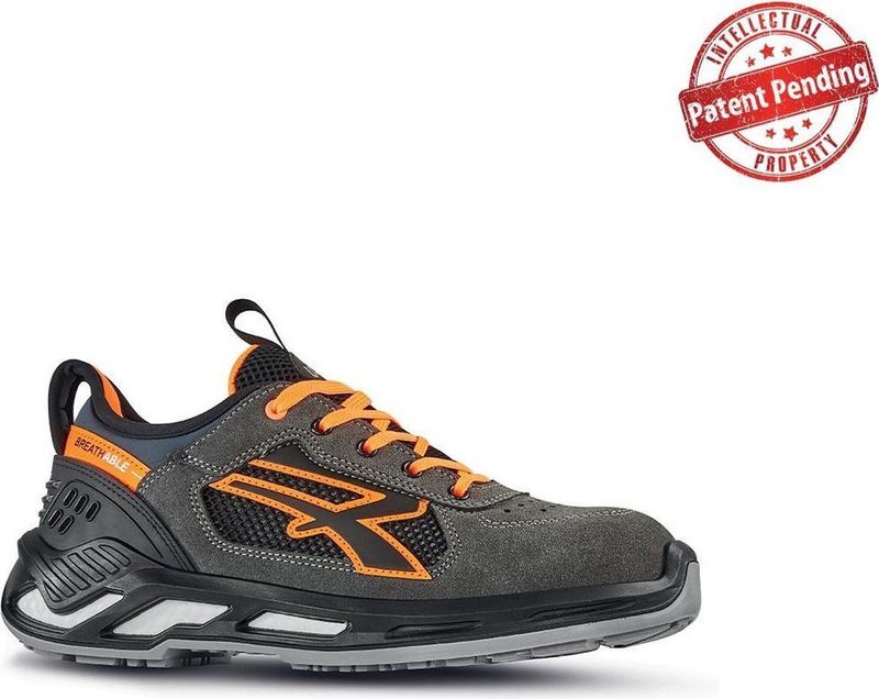 U-Power - RYDER - Werkschoenen - Grijs / Oranje - ESD S1P SRC