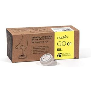 Napkin Go 01 vochtige doekjes in capsule, citroen, hypoallergeen, verpakking van 50 stuks
