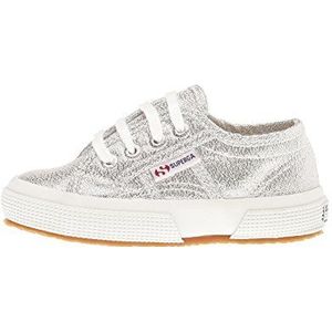 Superga 2750 Lameb lage sneakers voor meisjes, zilver.