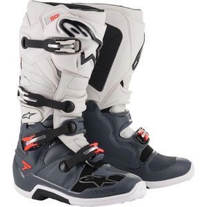 ALPINESTARS TECH 7 DARK GRAY LIGHT GRAY RED FLUO BOOTS -11 - Maat - Laars