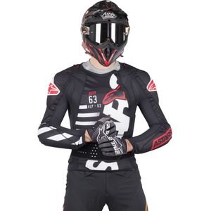 Bodyproctor Jas Alpinestars Sequence Lange Mouwen Zwart-Wit-Rood