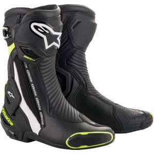 Motorlaarzen Alpinestars SMX Plus V2 Zwart-Wit-Neon Geel