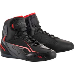 Alpinestars Faster 3, schoenen, zwart/grijs/rood, 7.5 US