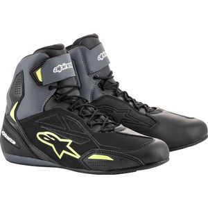 Alpinestars Faster-3 Black Gray Yellow Fluo Drystar Shoes 8 5 Laars
