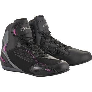 Alpinestars Stella Faster-3 Black Dark Gray Fuchsia Drystar Shoes 6 5 Laars