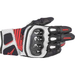 Alpinestars SP-X Air Carbon V2, handschoenen, zwart/witte/neon rood, XL